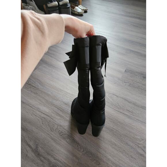 Kate Spade Black Cagney Wedge Boots Winter Boots Size 7.5 - Picture 7 of 10